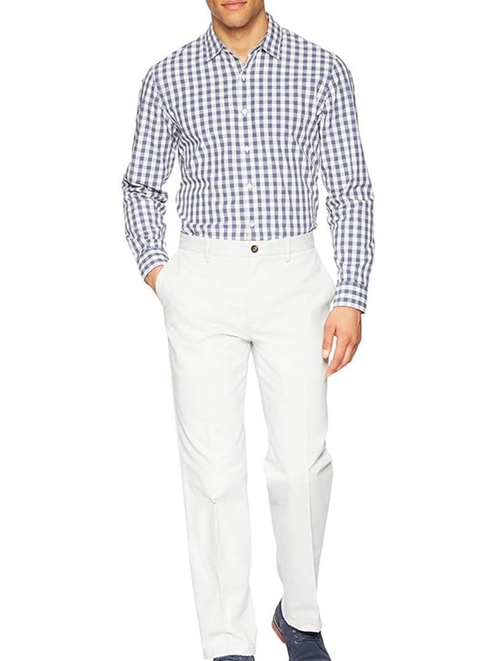 Men's White Amazon essentials  Pants - Classic Straight Fit